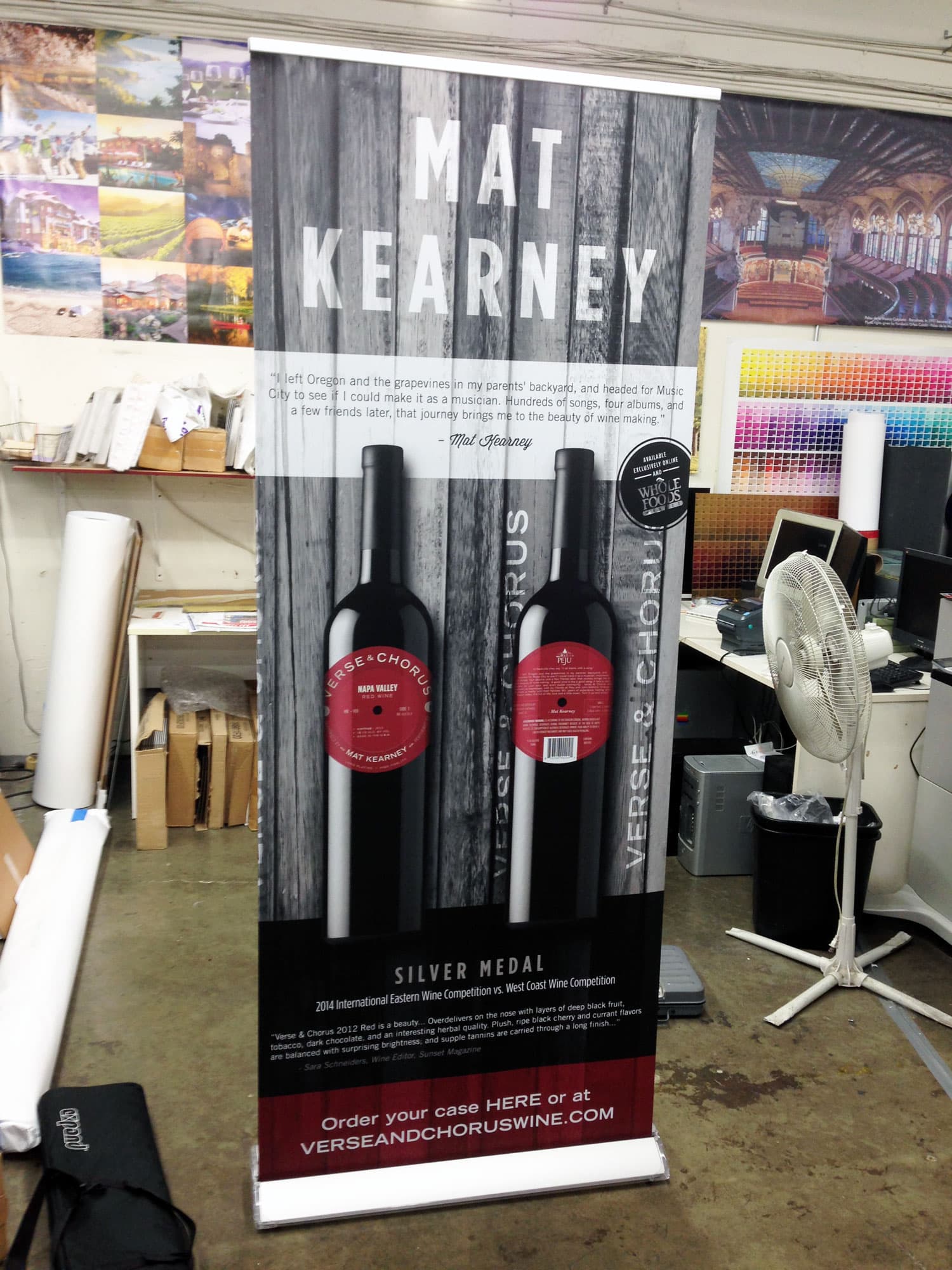 Concert venue banner display