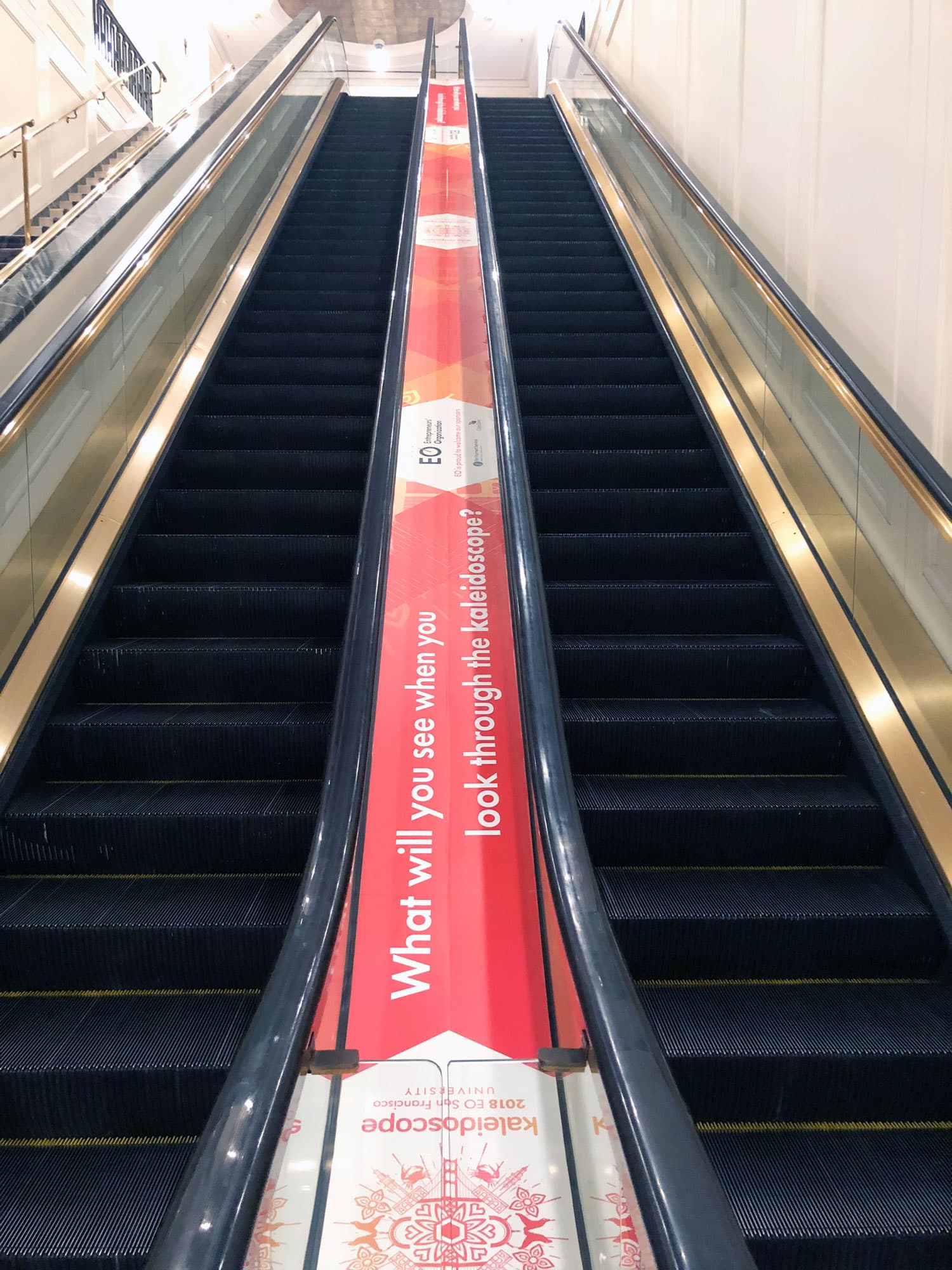 Escalator wrap installation