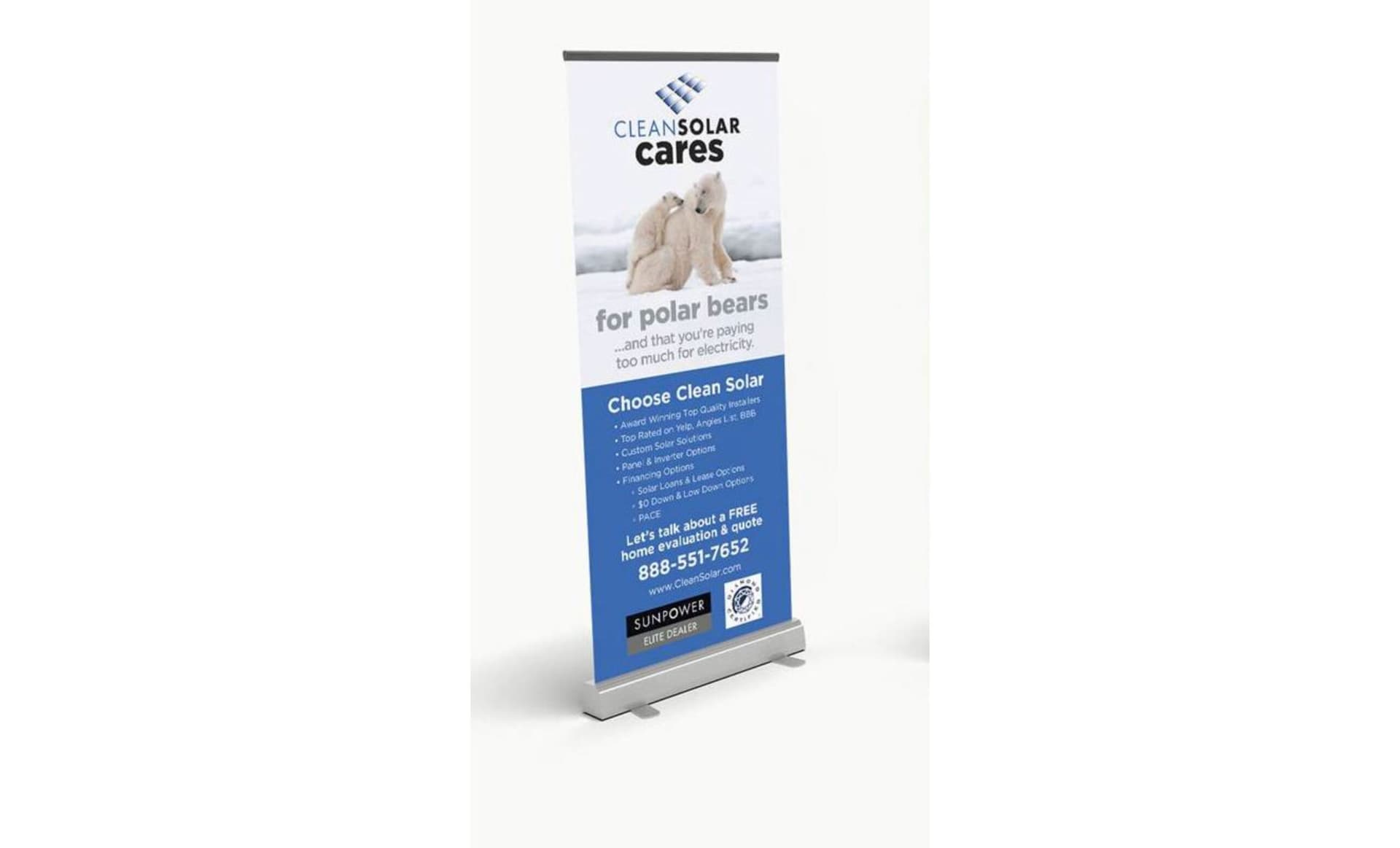 Retractable banner stand